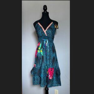 Boho Chic Strappy Dress - Vibrant & Flattering
